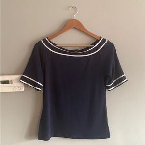 The Limited Navy Boatneck Tee
